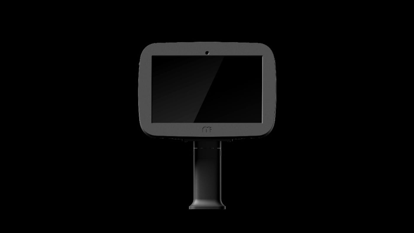 Černý tablet Tableflow na stojanu